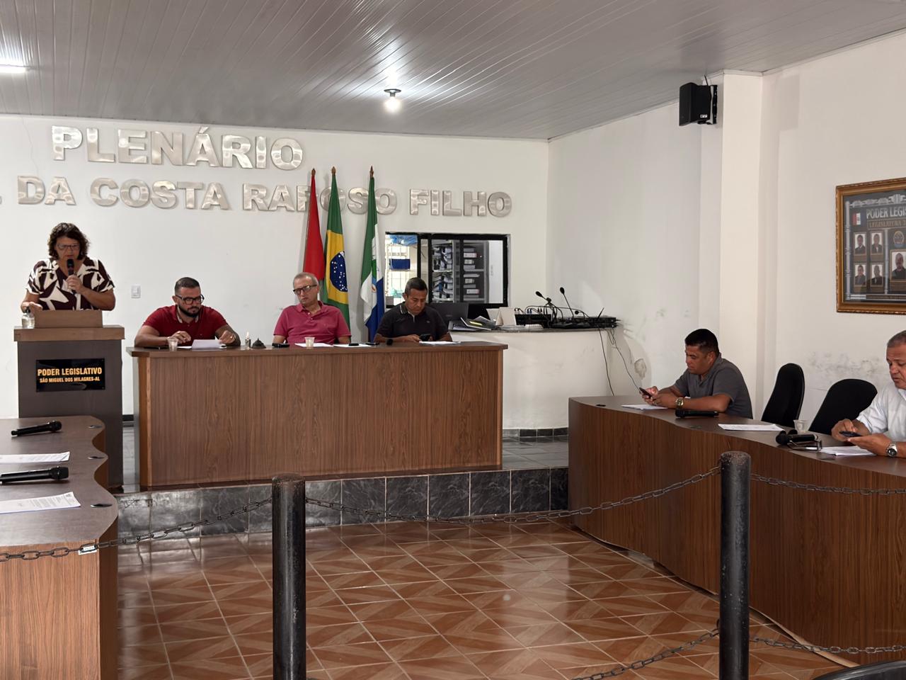 Câmara de São Miguel dos Milagres aprecia projeto para nomeação de ruas e realiza 7ª Sessão Ordinária